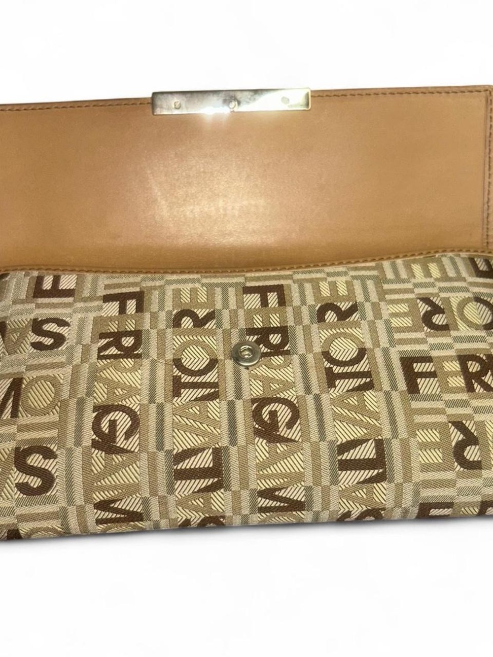 Salvatore Ferragamo Vintage Logo Jacquard Continental Wallet Made in Italy - Picture 8 of 9